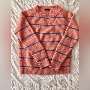 J. Crew Pink and Blue Striped Sweater